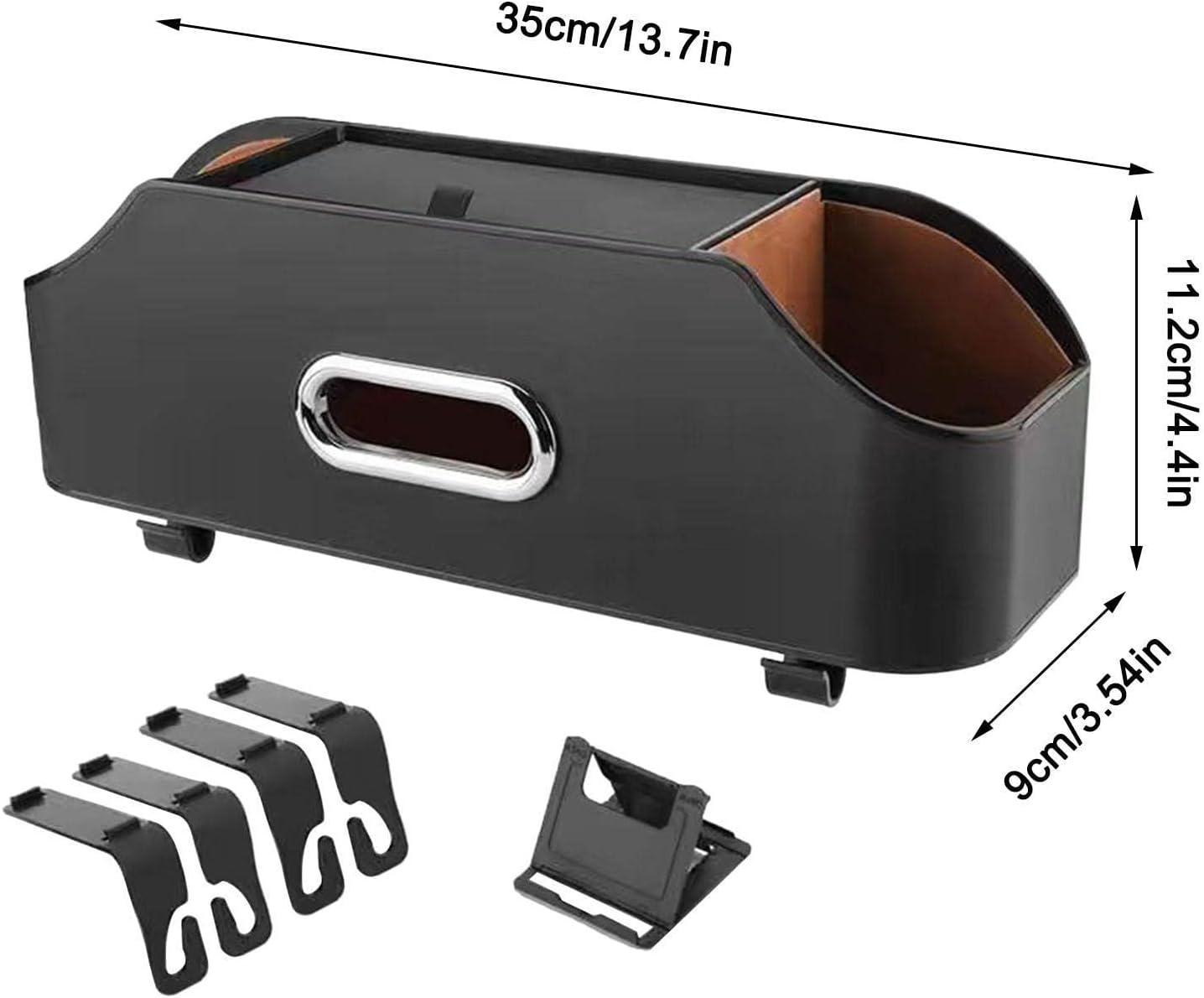 Boîte de Rangement 4-en-1 pour Dossier de Siège – Pratique et Multifonction
