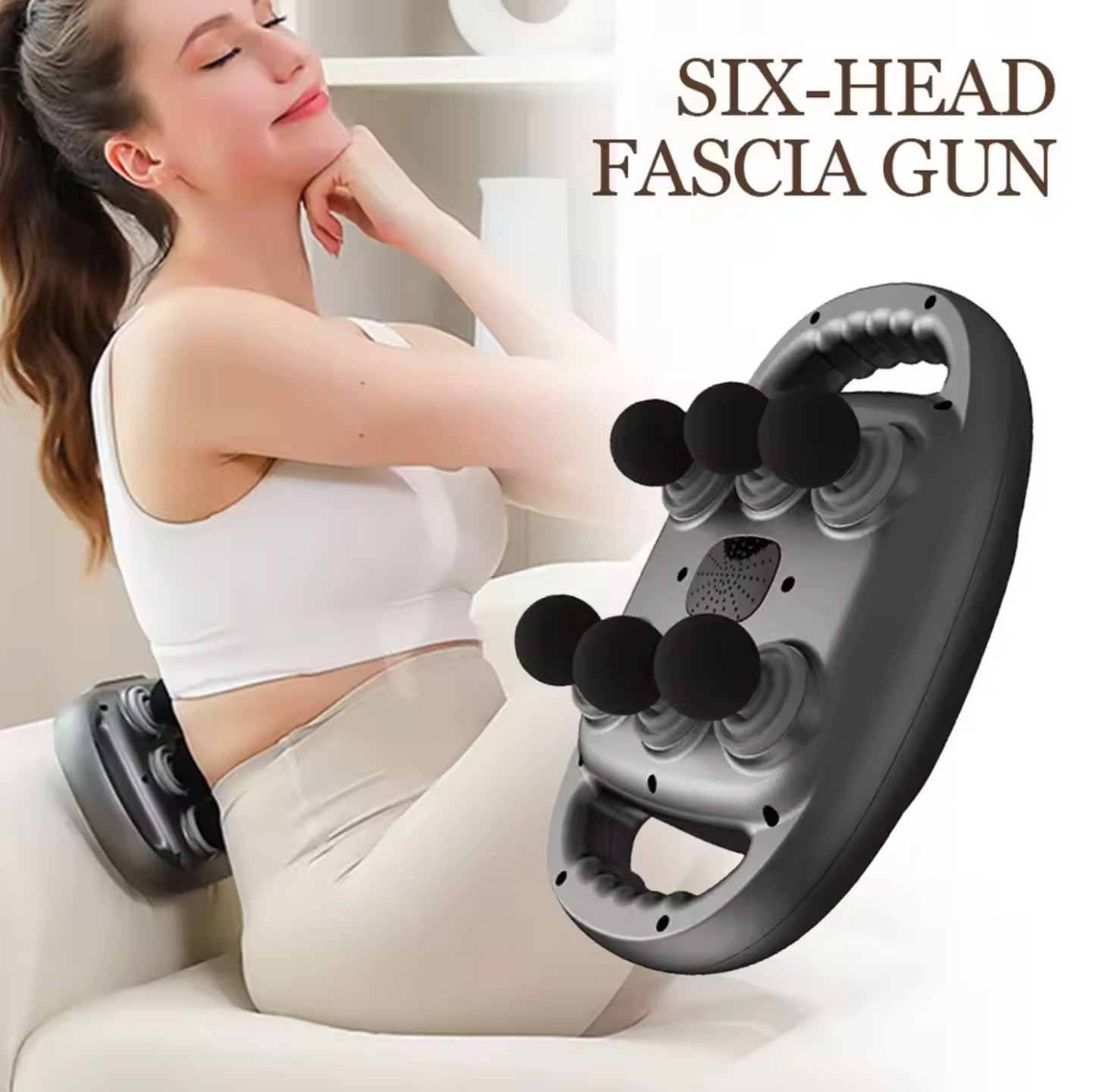 6 Têtes de Massage Profond – Soulagement Fascia & Détente Totale