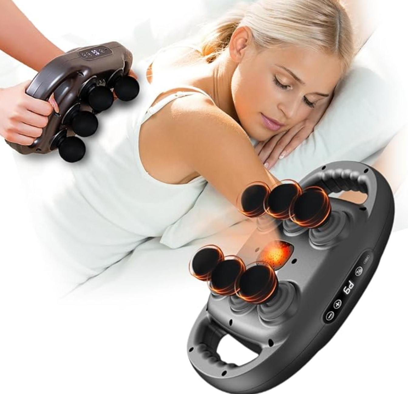 6 Têtes de Massage Profond – Soulagement Fascia & Détente Totale