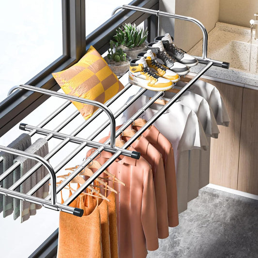 Étendoir à Linge Rétractable pour Balcon – Compact, Pliable et Pratique