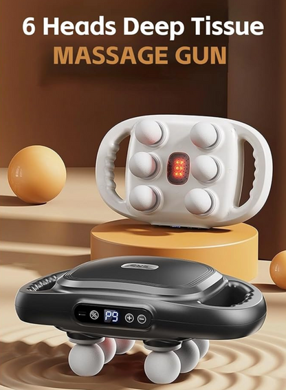 6 Têtes de Massage Profond – Soulagement Fascia & Détente Totale