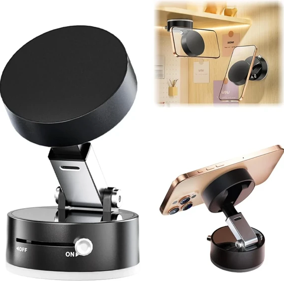 Support Téléphone Magnétique avec Ventouse – Fixation Puissante et Réglable