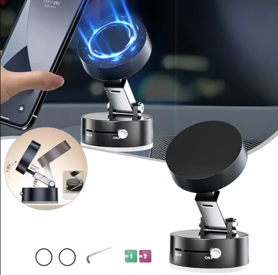 Support Téléphone Magnétique avec Ventouse – Fixation Puissante et Réglable