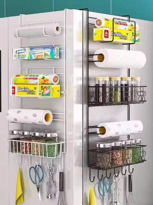Étagère Latérale pour Réfrigérateur à 6 Niveaux – Rangement Maximal & Organisation Intelligente