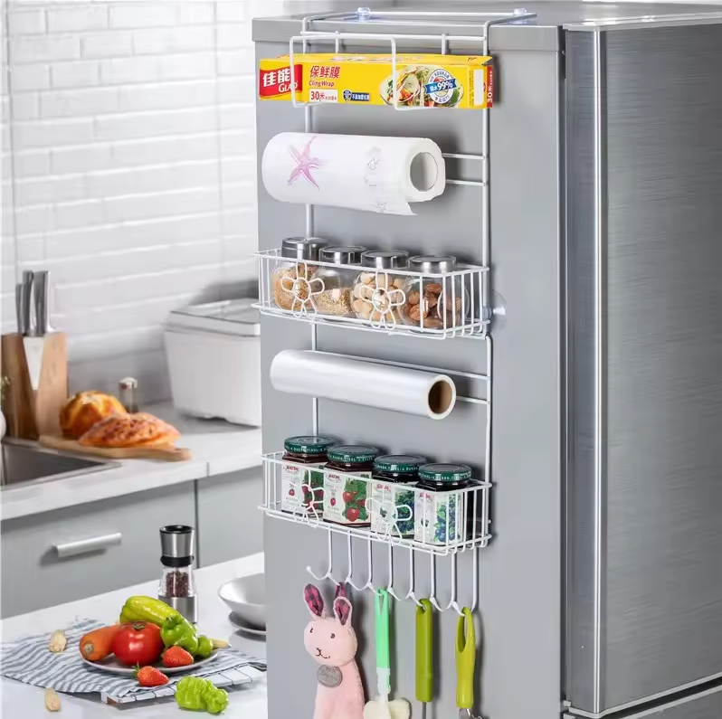 Étagère Latérale pour Réfrigérateur à 6 Niveaux – Rangement Maximal & Organisation Intelligente